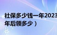 社保多少钱一年2023（社保一年交7000元15年后领多少）