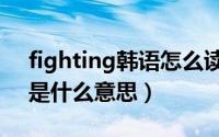 fighting韩语怎么读（韩国人说的fighting是什么意思）