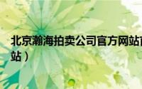 北京瀚海拍卖公司官方网站首页（北京瀚海拍卖公司官方网站）