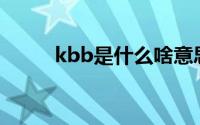 kbb是什么啥意思（KBB是什么）