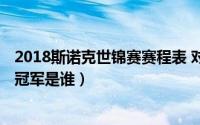 2018斯诺克世锦赛赛程表 对阵签表（2018斯诺世界锦标赛冠军是谁）