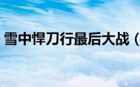 雪中悍刀行最后大战（雪中悍刀行最后一战）