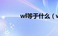 wl等于什么（wL是什么单位）