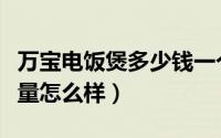 万宝电饭煲多少钱一个（万宝小天元电饭煲质量怎么样）