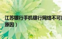 江苏银行手机银行网络不可用（江苏银行网上银行不能登录原因）