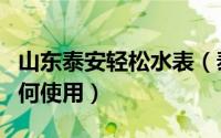 山东泰安轻松水表（泰安轻松智能刷卡水表如何使用）