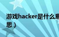 游戏hacker是什么意思（HACKER是什么意思）