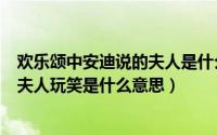 欢乐颂中安迪说的夫人是什么意思（《欢乐颂》安迪麦克白夫人玩笑是什么意思）