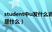 student中u发什么音（student中的u的音标是什么）