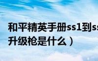 和平精英手册ss1到ss11（和平精英ss21手册升级枪是什么）