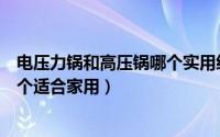 电压力锅和高压锅哪个实用经济方便（高压锅和电压力锅哪个适合家用）