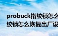 probuck指纹锁怎么修改密码（probuck指纹锁怎么恢复出厂设置）