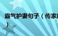 霸气护妻句子（传家席维安霸气护妻是第几集）