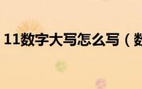 11数字大写怎么写（数字11-20的大写格式）