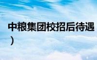 中粮集团校招后待遇（中粮集团校招待遇如何）