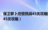 保卫萝卜终极挑战45关攻略图解法视频（保卫萝卜终极挑战45关攻略）