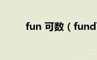 fun 可数（fund可数名词是什么）