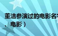 董洁参演过的电影名字（董洁有演过哪些电视、电影）