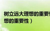 树立远大理想的重要性比喻论证（树立远大理想的重要性）