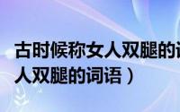 古时候称女人双腿的词语叫什么（古时候称女人双腿的词语）