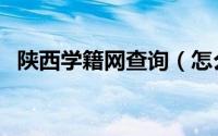 陕西学籍网查询（怎么登录陕西学籍查询）