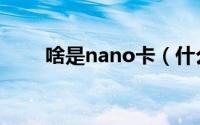 啥是nano卡（什么是nanoSIM卡）