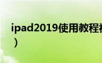 ipad2019使用教程视频（iPad9使用小技巧）