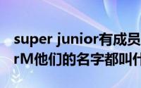 super junior有成员名字的歌（SuperJuniorM他们的名字都叫什么）