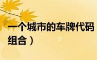 一个城市的车牌代码（一个城市车牌号有多少组合）