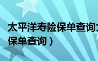 太平洋寿险保单查询太平洋（太平洋人寿保险保单查询）