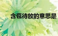 含苞待放的意思是（含苞欲放的意思）