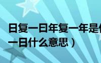 日复一曰年复一年是什么生肖（日复一年年复一日什么意思）