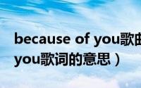 because of you歌曲中文意思（becauseofyou歌词的意思）