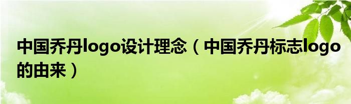 中国乔丹logo设计理念（中国乔丹标志logo的由来）
