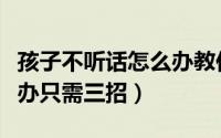 孩子不听话怎么办教你三招（孩子不听话怎么办只需三招）