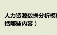 人力资源数据分析模板（人力资源数据分析包括哪些内容）