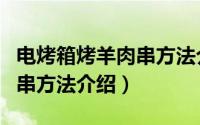 电烤箱烤羊肉串方法介绍视频（电烤箱烤羊肉串方法介绍）