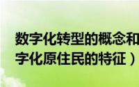 数字化转型的概念和关键特征（10月08日数字化原住民的特征）