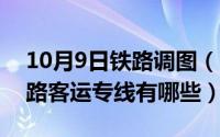 10月9日铁路调图（10月08日我国通车的铁路客运专线有哪些）