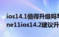 ios14.1值得升级吗苹果11（10月13日iphone11ios14.2建议升级吗）