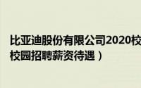 比亚迪股份有限公司2020校园招聘（10月15日比亚迪2022校园招聘薪资待遇）