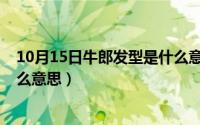 10月15日牛郎发型是什么意思呀（10月15日牛郎发型是什么意思）