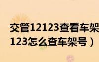 交管12123查看车架号码（10月14日交管12123怎么查车架号）