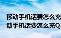 移动手机话费怎么充q币2020（10月15日移动手机话费怎么充Q币）