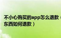 不小心购买的app怎么退款（10月15日不小心在APP上买了东西如何退款）