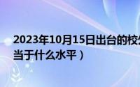 2023年10月15日出台的校外培训新规（10月15日c929相当于什么水平）