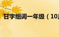 甘字组词一年级（10月16日甘字怎么组词）