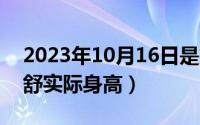 2023年10月16日是第几周（10月16日马雅舒实际身高）