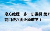 魔方教程一步一步讲解 第1讲 六面还原（10月16日魔方万能口诀六面还原教学）