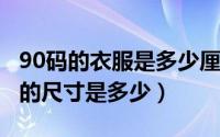 90码的衣服是多少厘米（10月08日90码衣服的尺寸是多少）